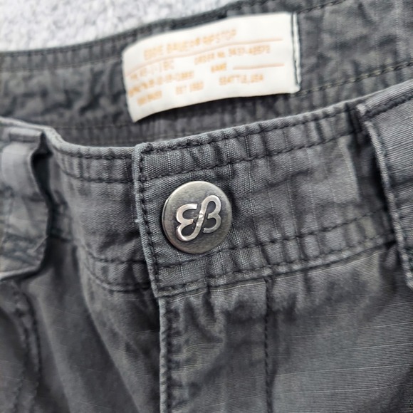 Eddie Bauer Cargo Shorts Women's Size 12 Gray Pockets Outdoor Ripstop Drawstring - Picture 4 of 15